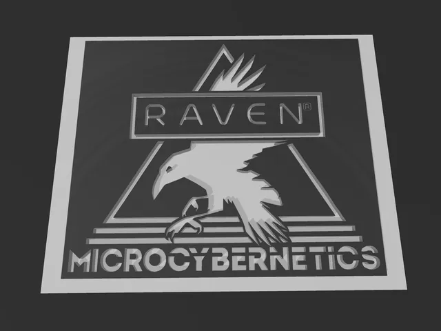 Vintage Cyberpunk Raven Microcybernetics Badge