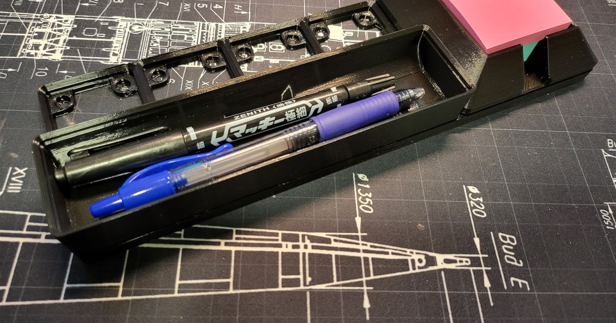 Gridfinity pen holder by goose download free stl model printables