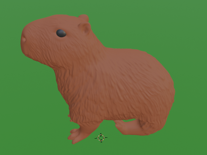 Sitting and lying capybara — miniatura 2