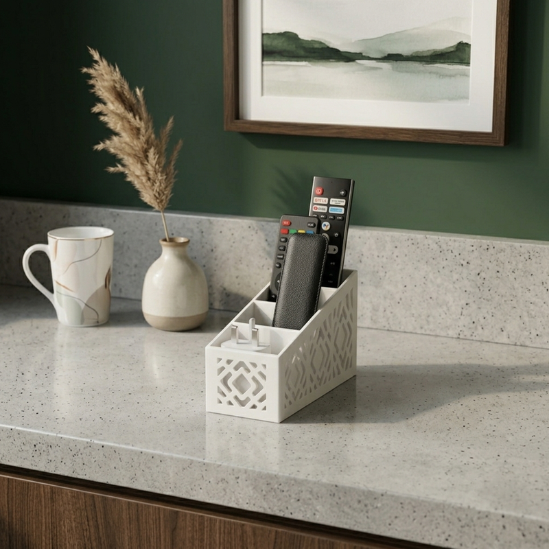 Decorative Remote Control Organizer with 4 Compartments by Rosomyat ...