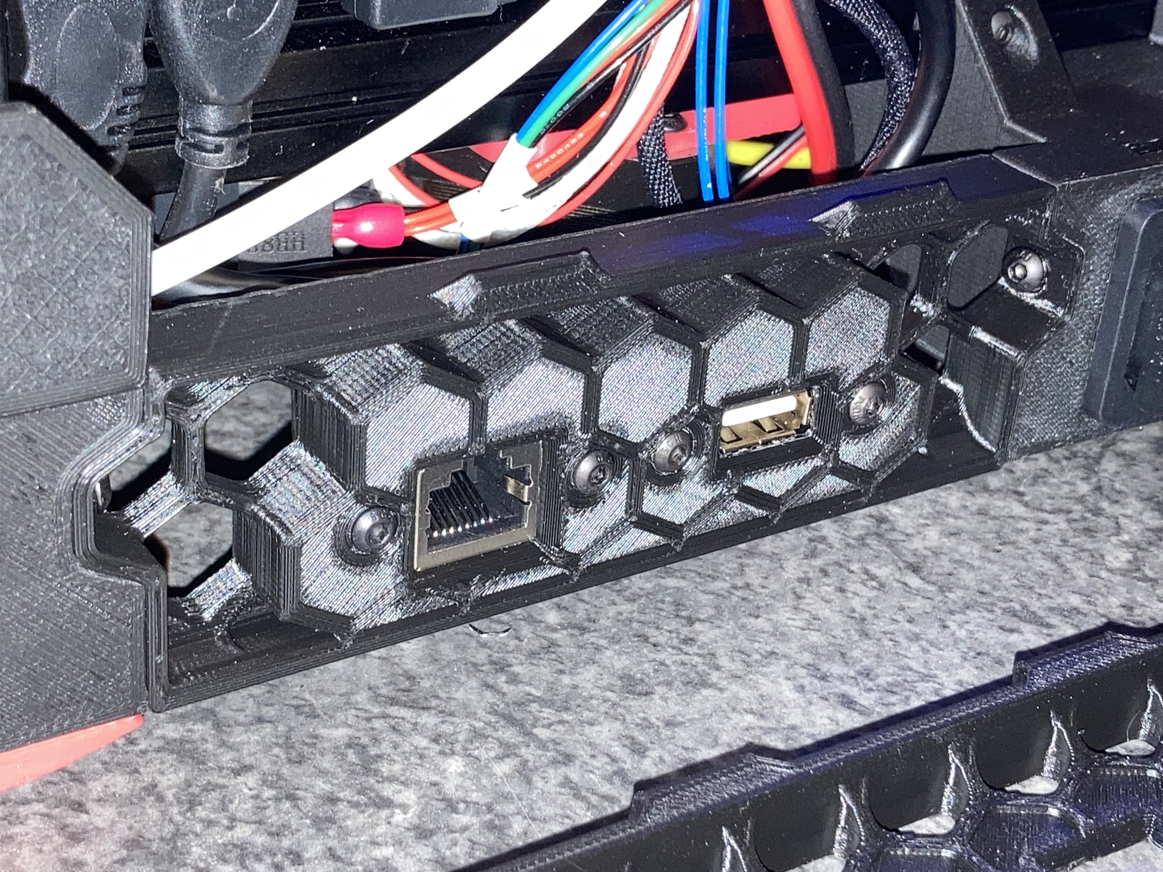 VORON V0.2 Rear Skirt with USB and LAN Port