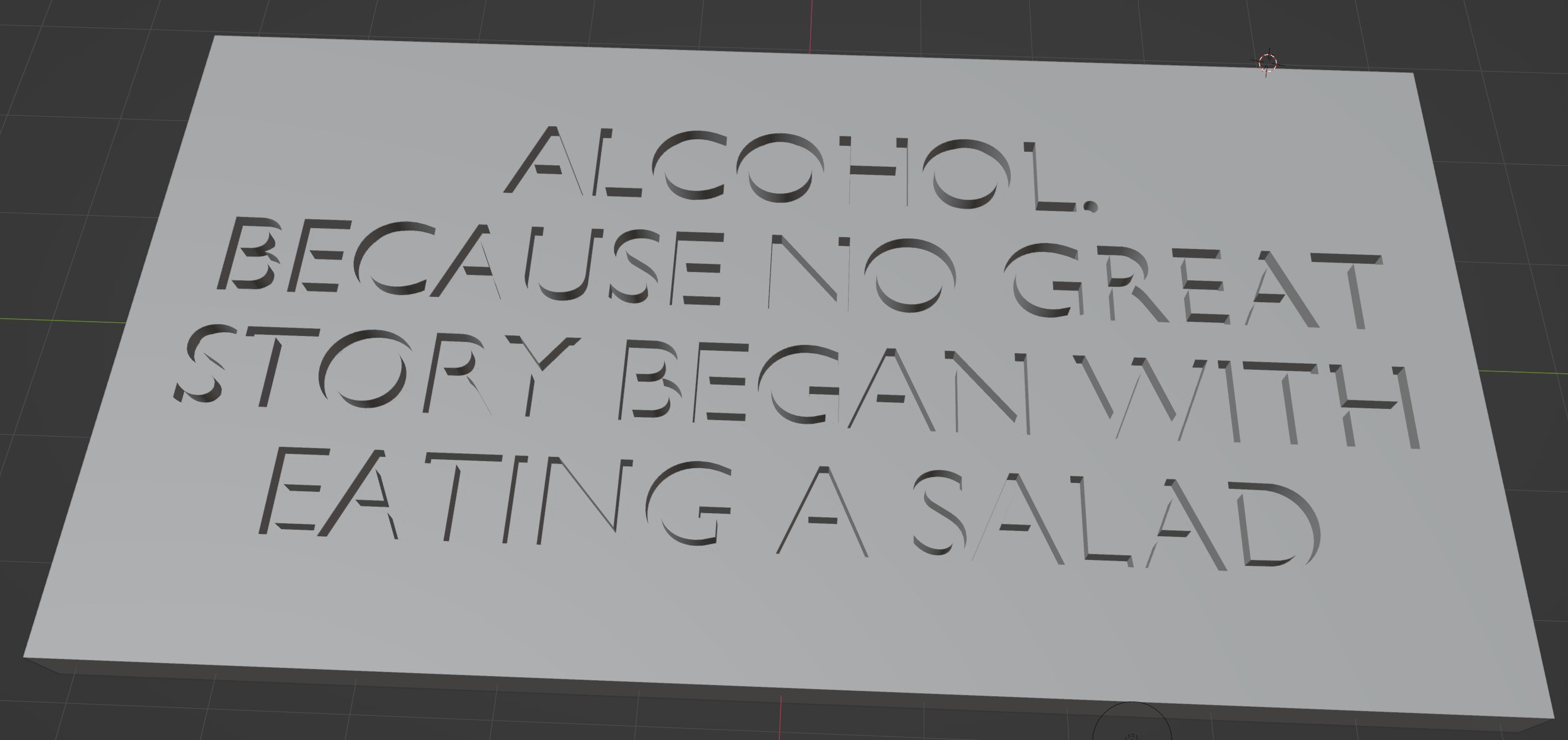 Alcohol and no great salad story