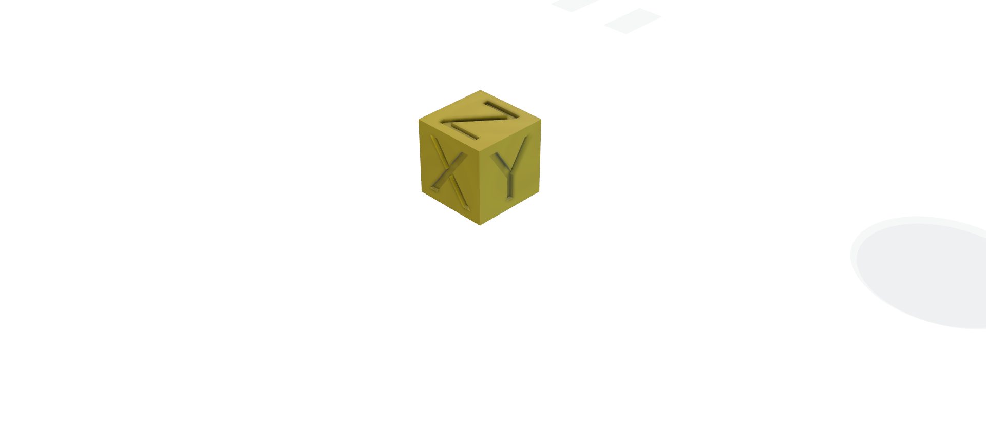 XYZ calibration cube