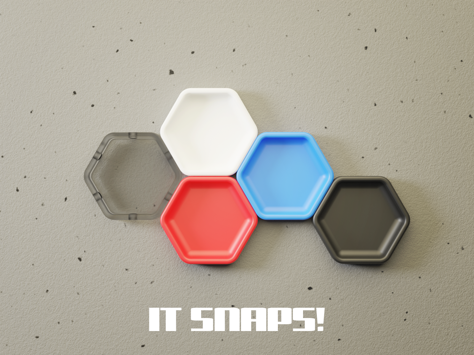 Miniatura 3 do modelo 3D Stacky - Modular and Magnetic Hexagonal Screw Tray