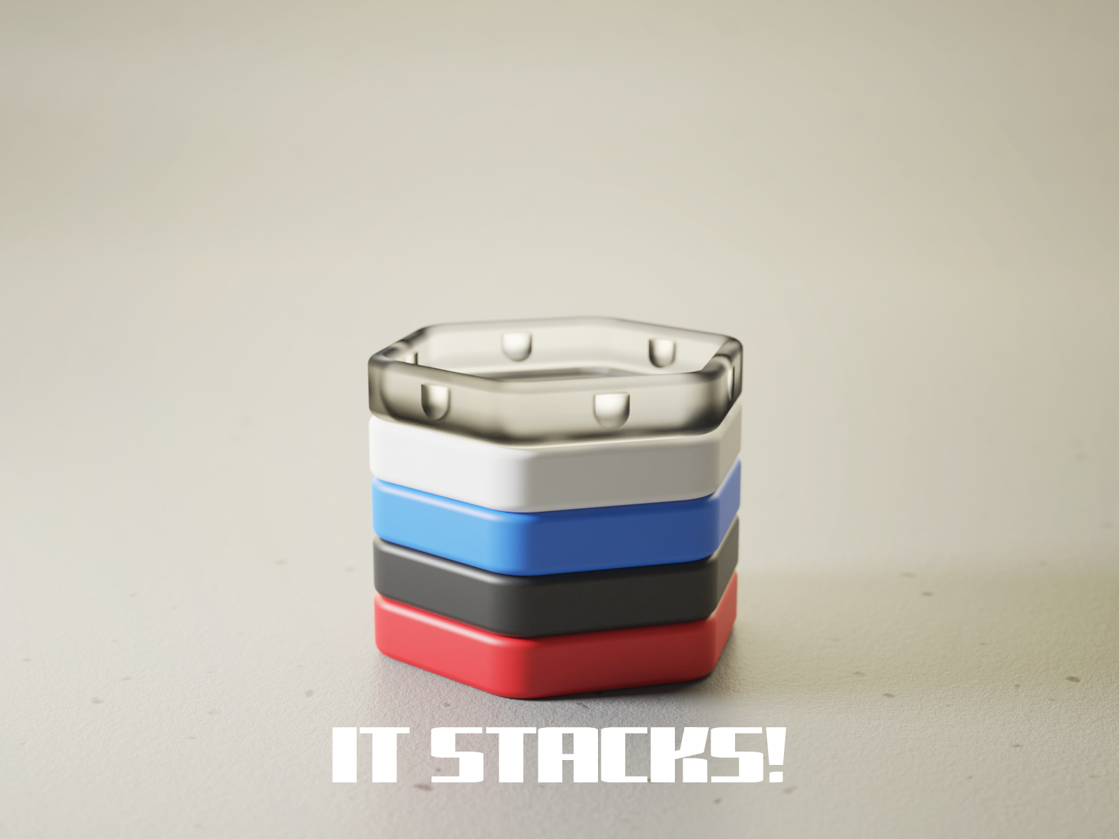 Miniatura 2 do modelo 3D Stacky - Modular and Magnetic Hexagonal Screw Tray