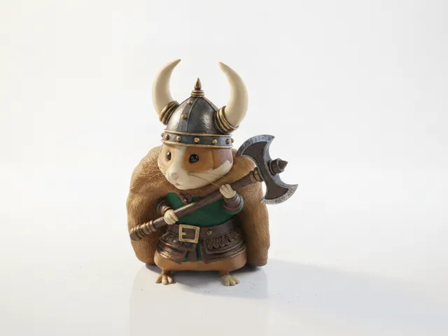 Viking Hamster Figurine Fantasy 3D Printable