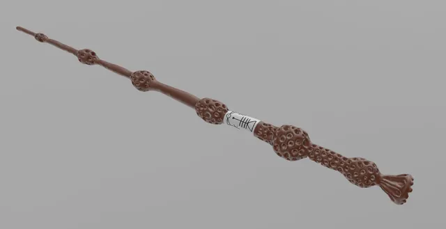 The Elder Wand from Harry Potter Single and Multimaterial Model