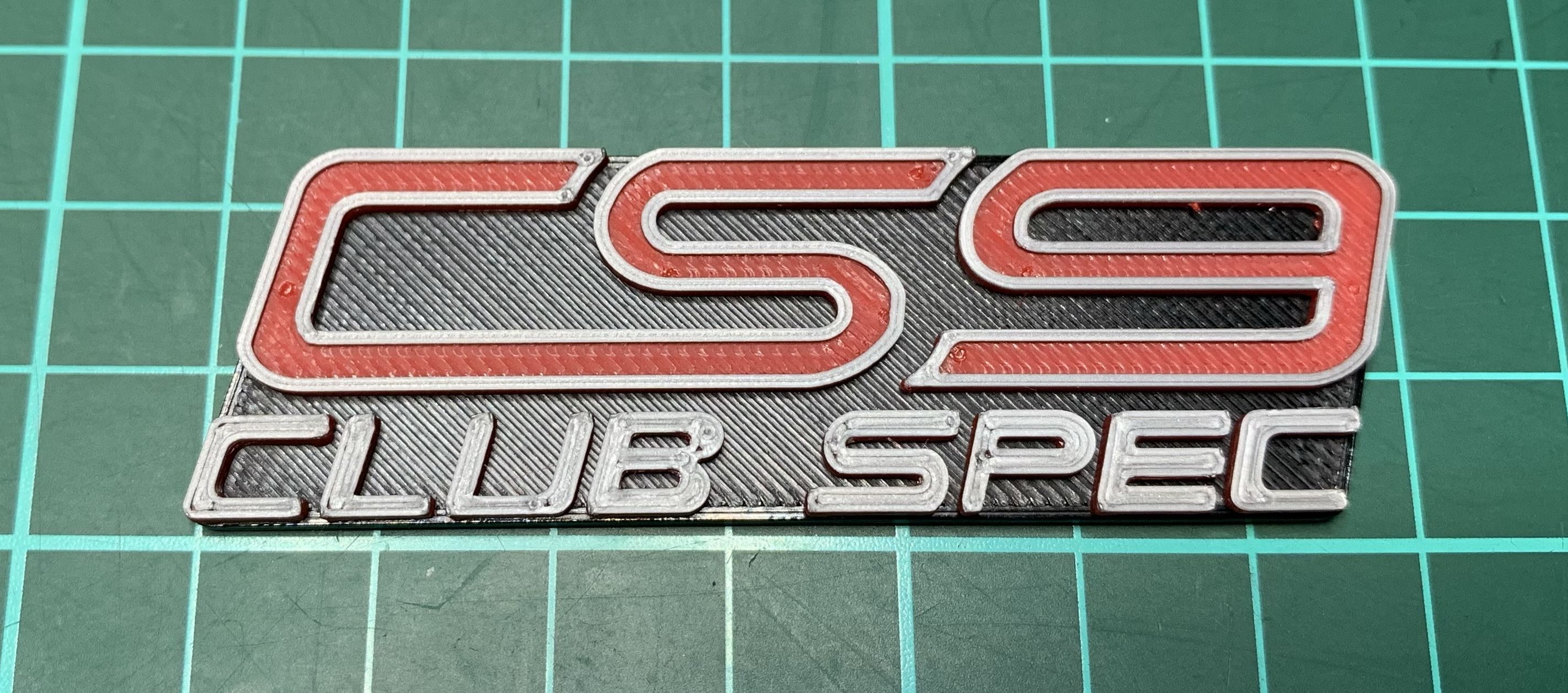 Subaru WRX CS9 Club Spec Badge (Italics)