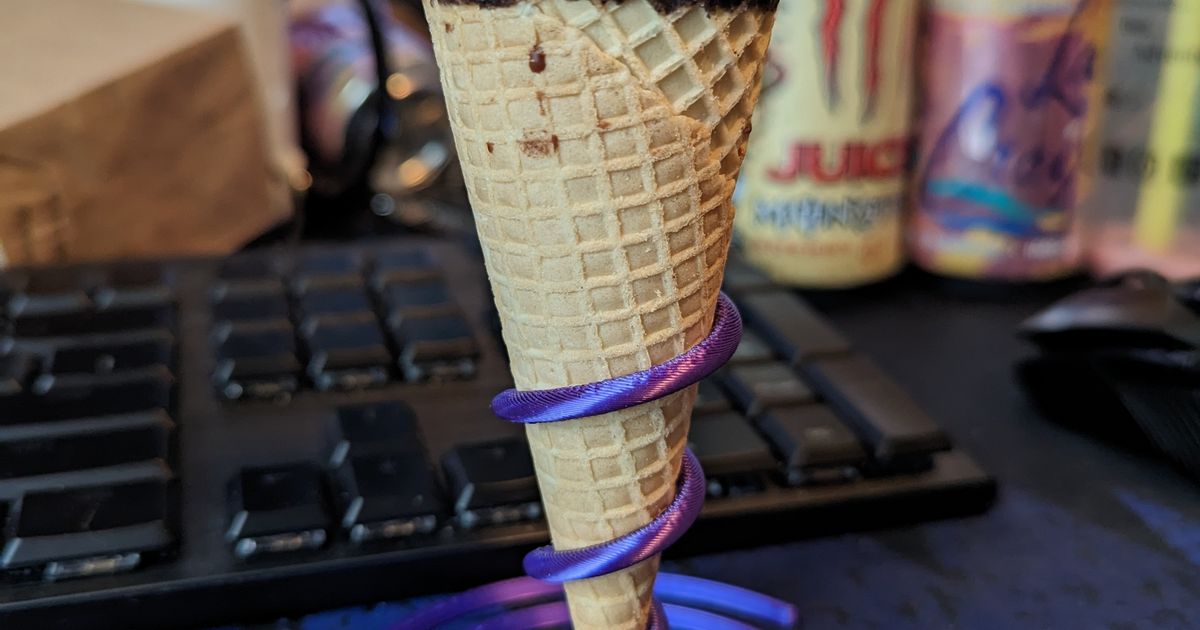 Ice Cream Cone Holder by LtWilhelm Download free STL model