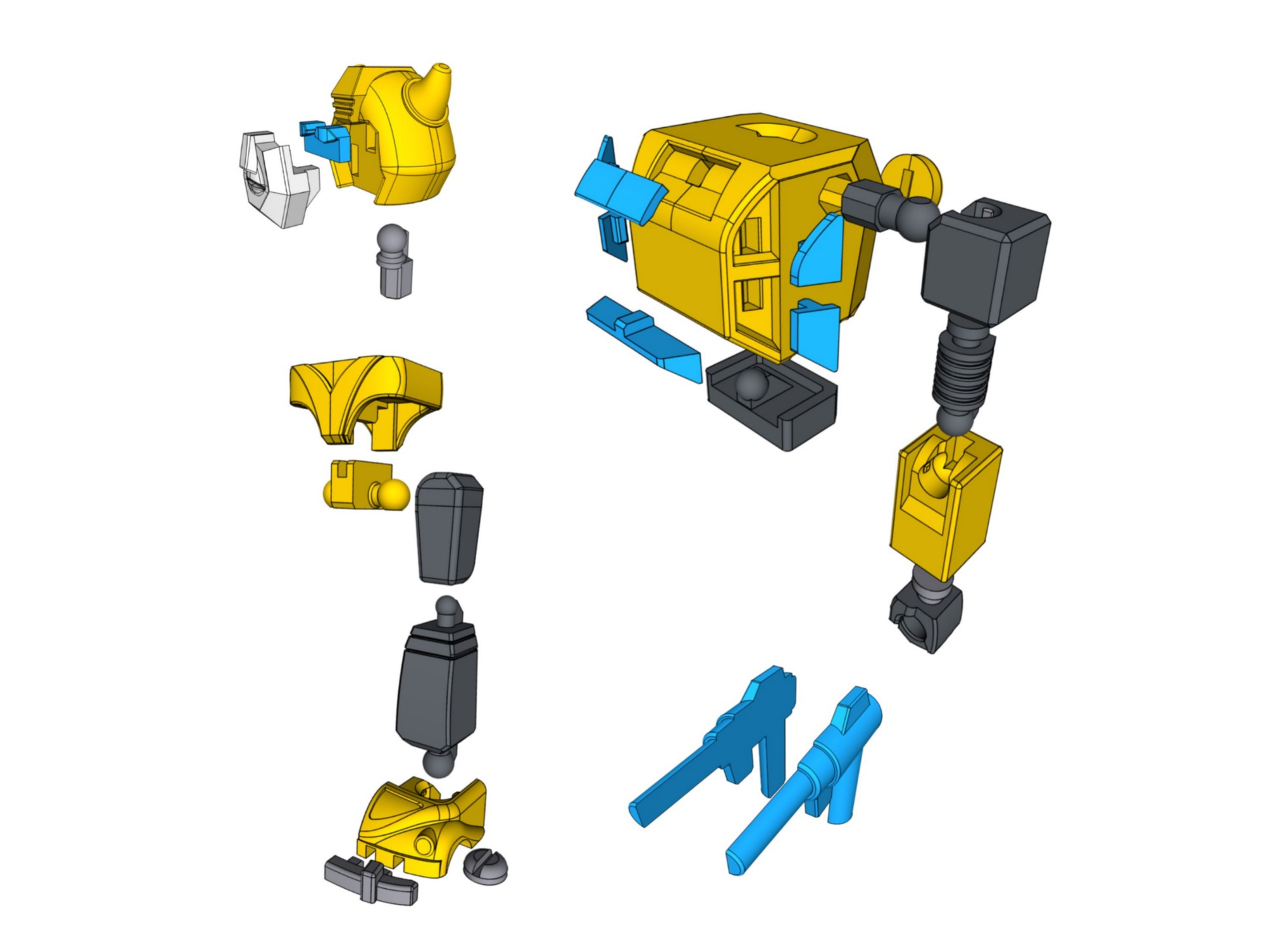 Miniatura 11 do modelo 3D G1 Transformers Bumblebee