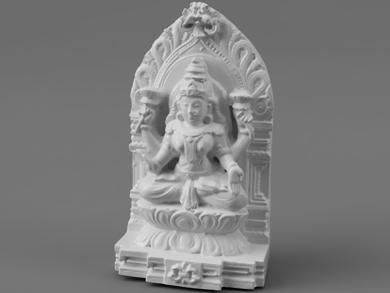 Lakshmi on Lotus throne & Kirtimukham