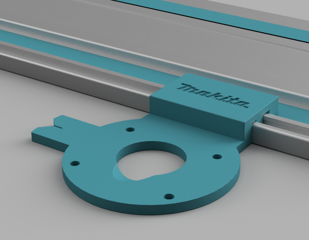 Tracksaw Guide plate/adapter for Makita Trim Router by JohnMartin