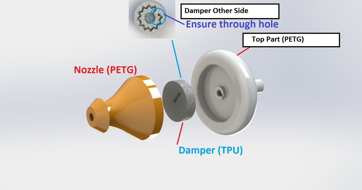 Pressure compensated Irrigation Dripper or Emitter by Praveen Download free STL model