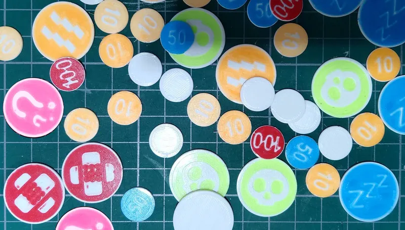 Pokemon TCG tokens and counters (two-tone for single extruder) by BadKarbon  | Download free STL model | Printables.com