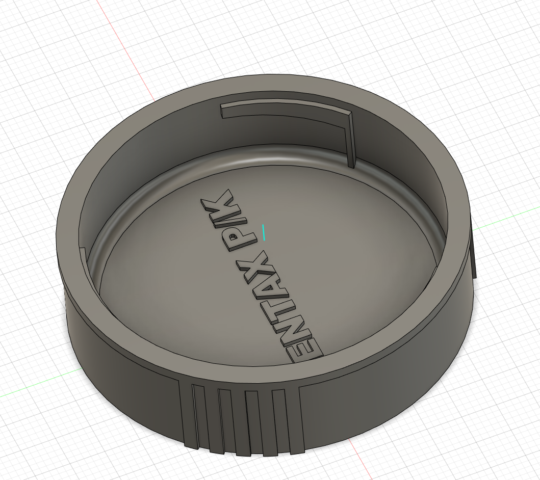 Pentax P/K rear lens cap by Synthetic_Future Download free STL model