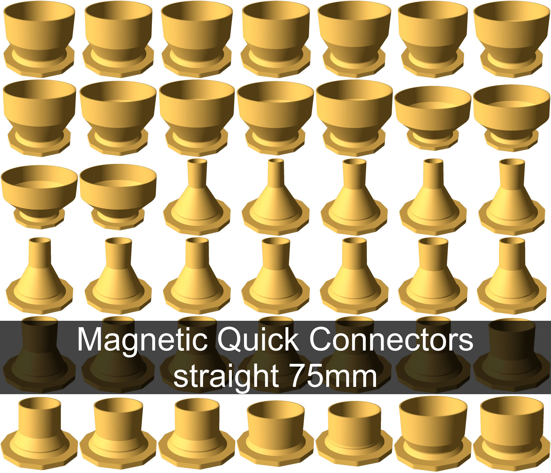 75mm vacuum hose quick connector by Max Download free STL