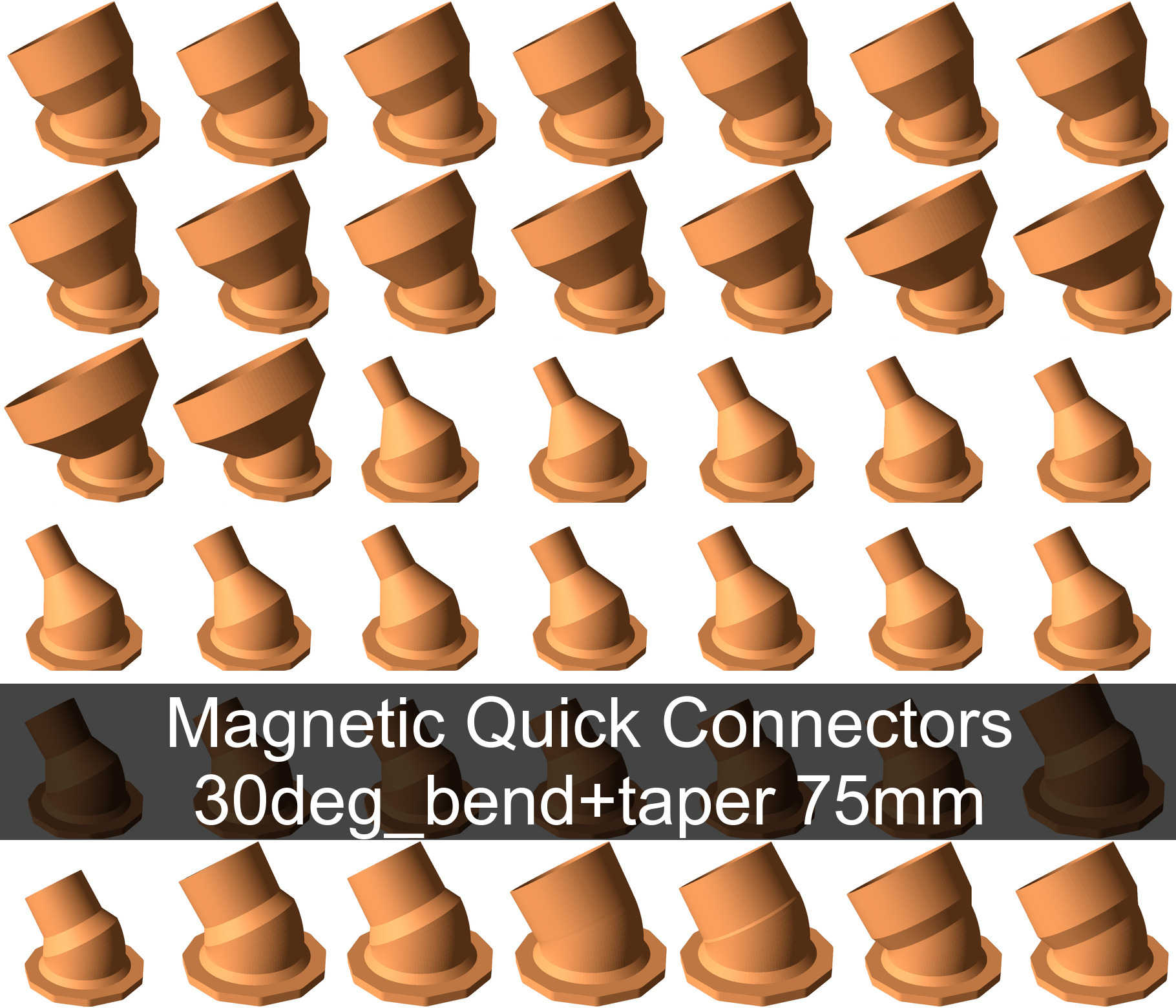 75mm vacuum hose quick connector by Max Download free STL