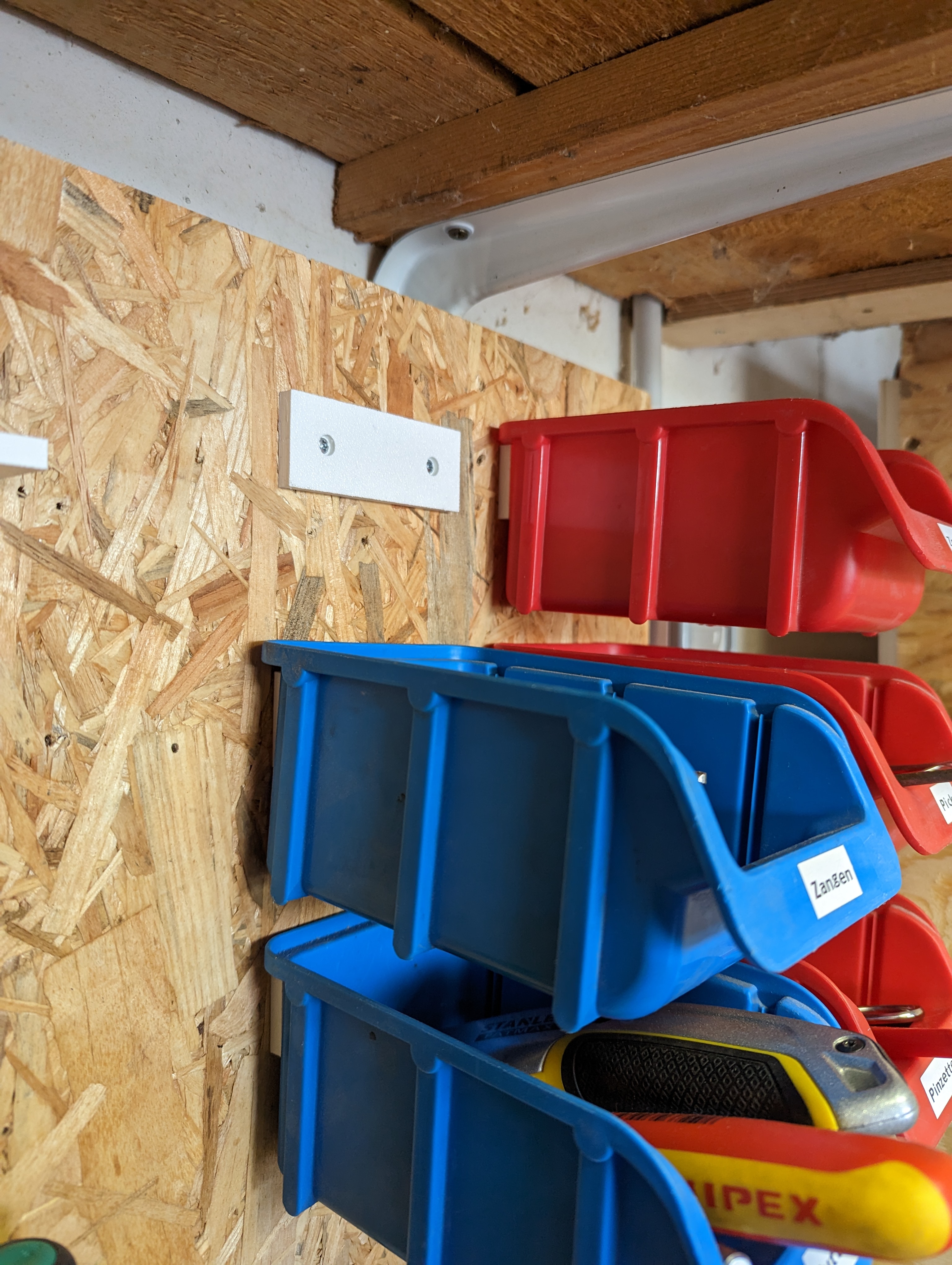 Wall storage bin holder