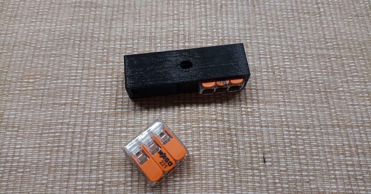 2x Wago 3-Wire connector mount / Držák pro 2 Wago 3-násobné svorky by ...