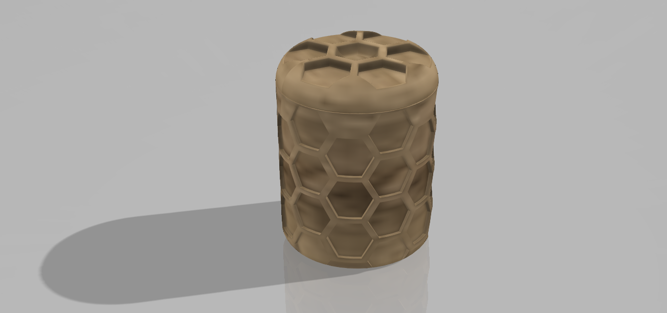 Miniatura 3 do modelo 3D Honey Comb Threaded Container
