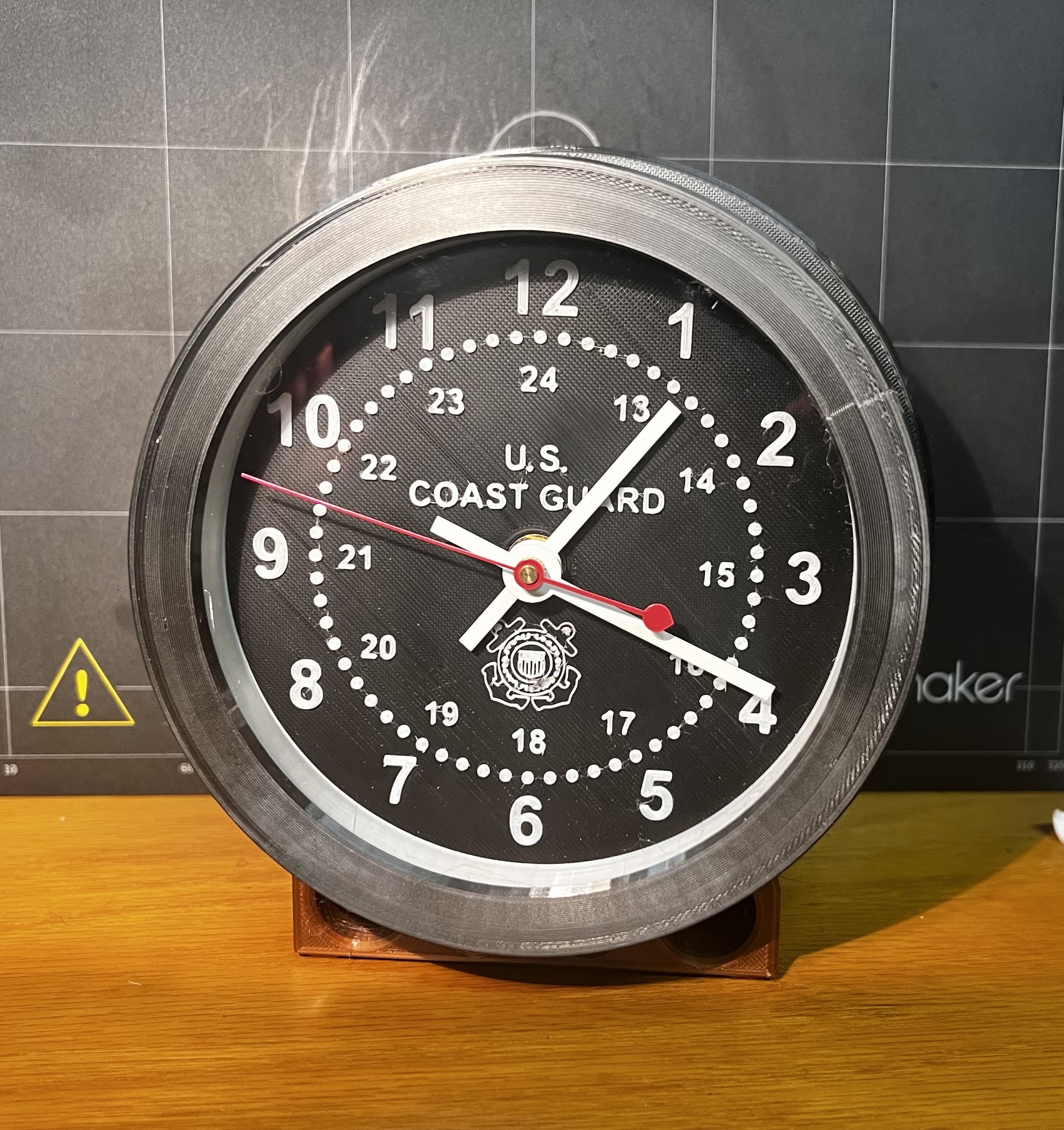 Ship's Clock USCG or USN, can be bulkhead mounted or desktop display