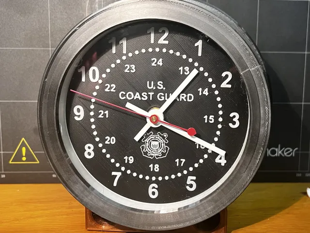 Ship's Clock USCG or USN, can be bulkhead mounted or desktop display