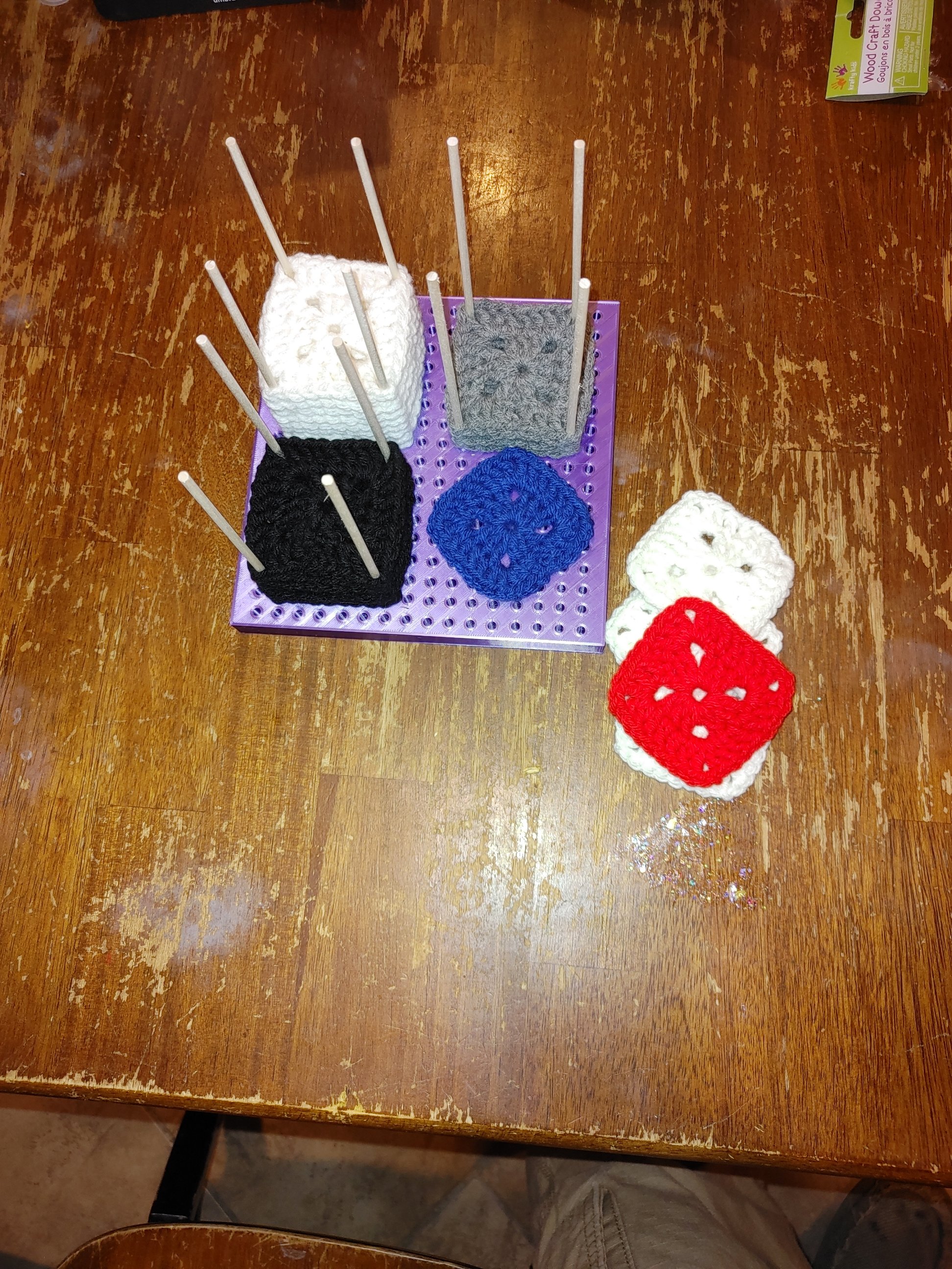 Simple Crochet block board
