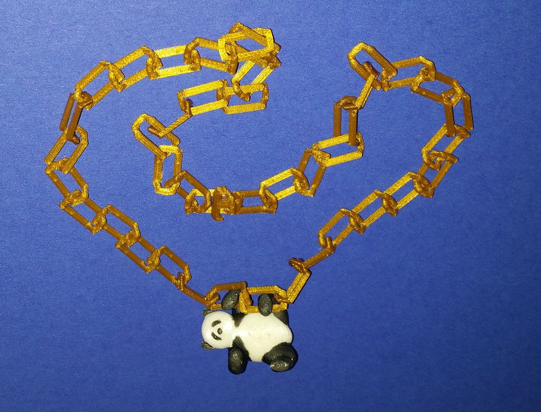 panda bear necklace/ multicolor files for panda
