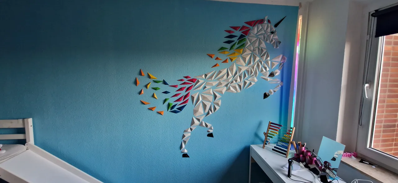 Geometric Unicorn wall art (only for Princess) by dgemily, Download free  STL model