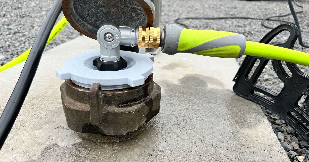 RV dump fitting for garden hose by gglockner Download free STL model