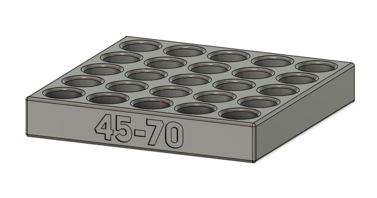 Reloading tray for 4570 by Greg K Download free STL model