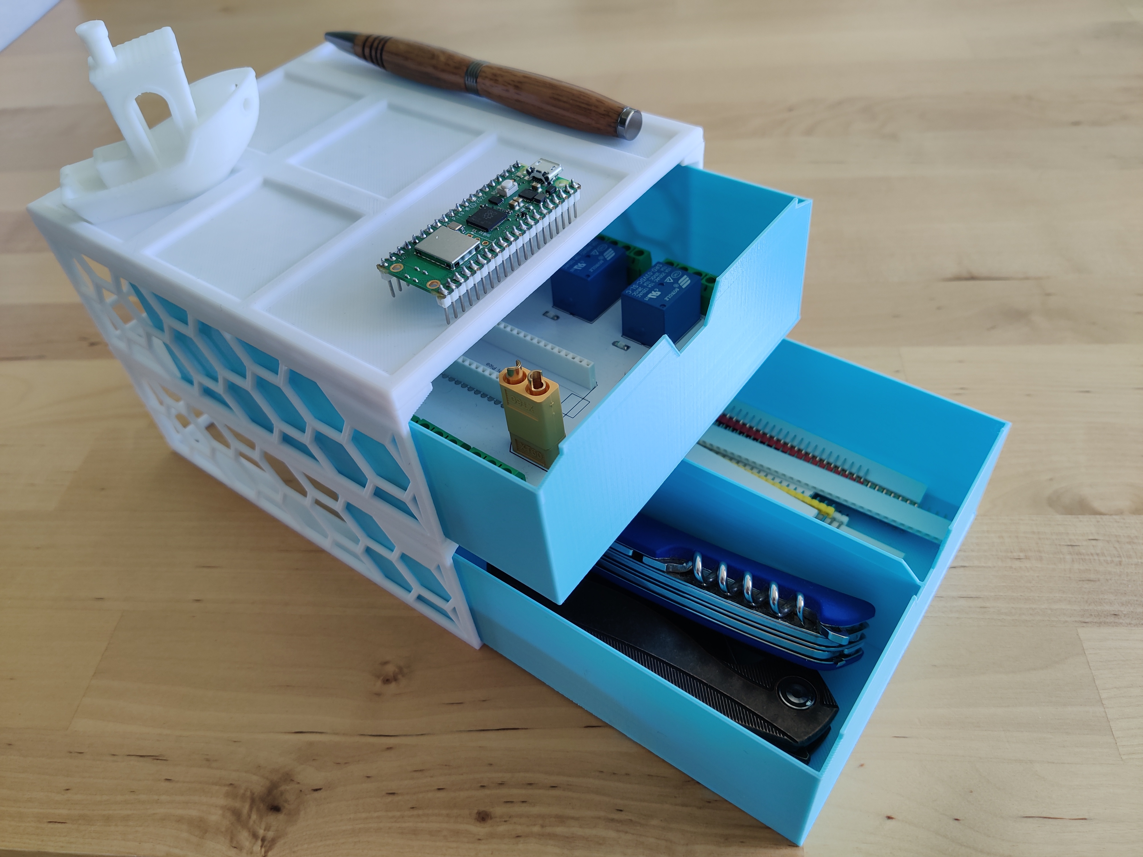 Modular Drawer Honeycomb + support for QUBE 500