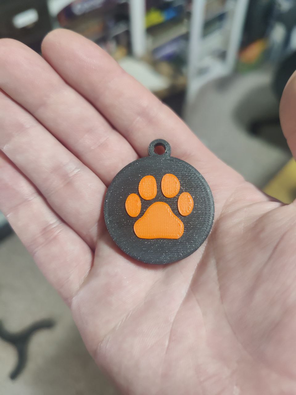 Paw print pendant
