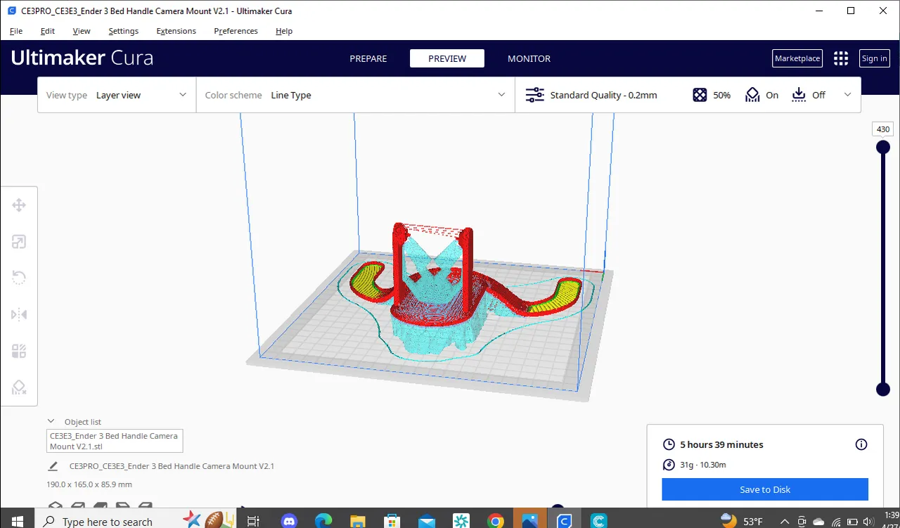 Ender 3 Bed Handle with ESP32 Camera Mount by Jonathan Gahan | Download  free STL model | Printables.com
