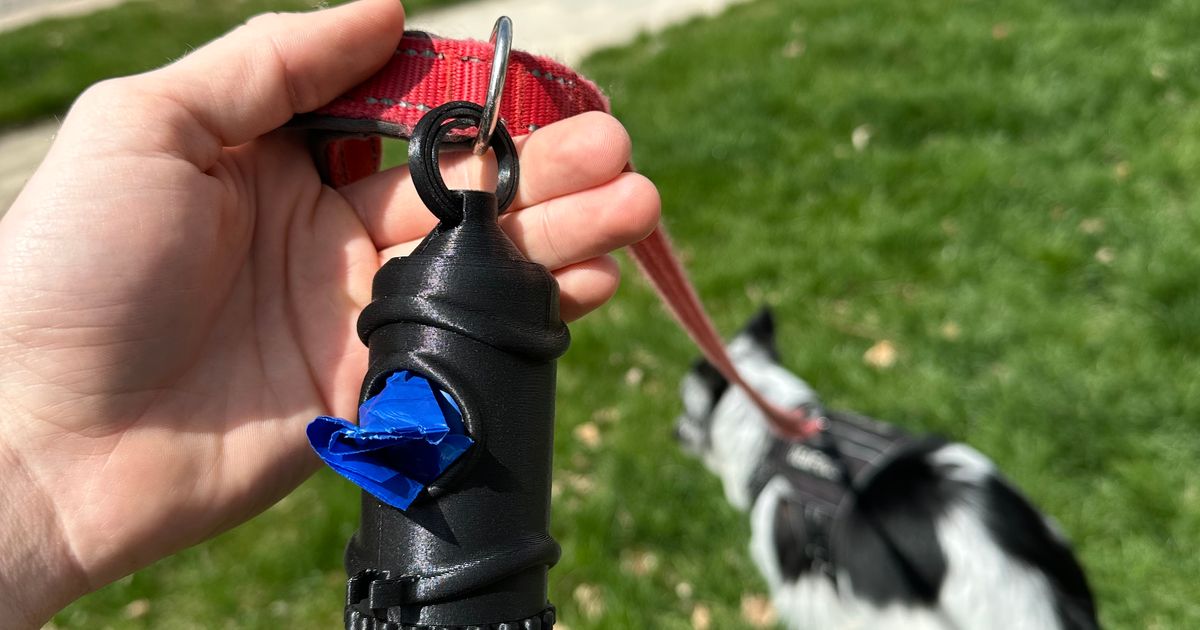 Dog Bag Dispenser For Your Leash by MWMechanical Download free STL