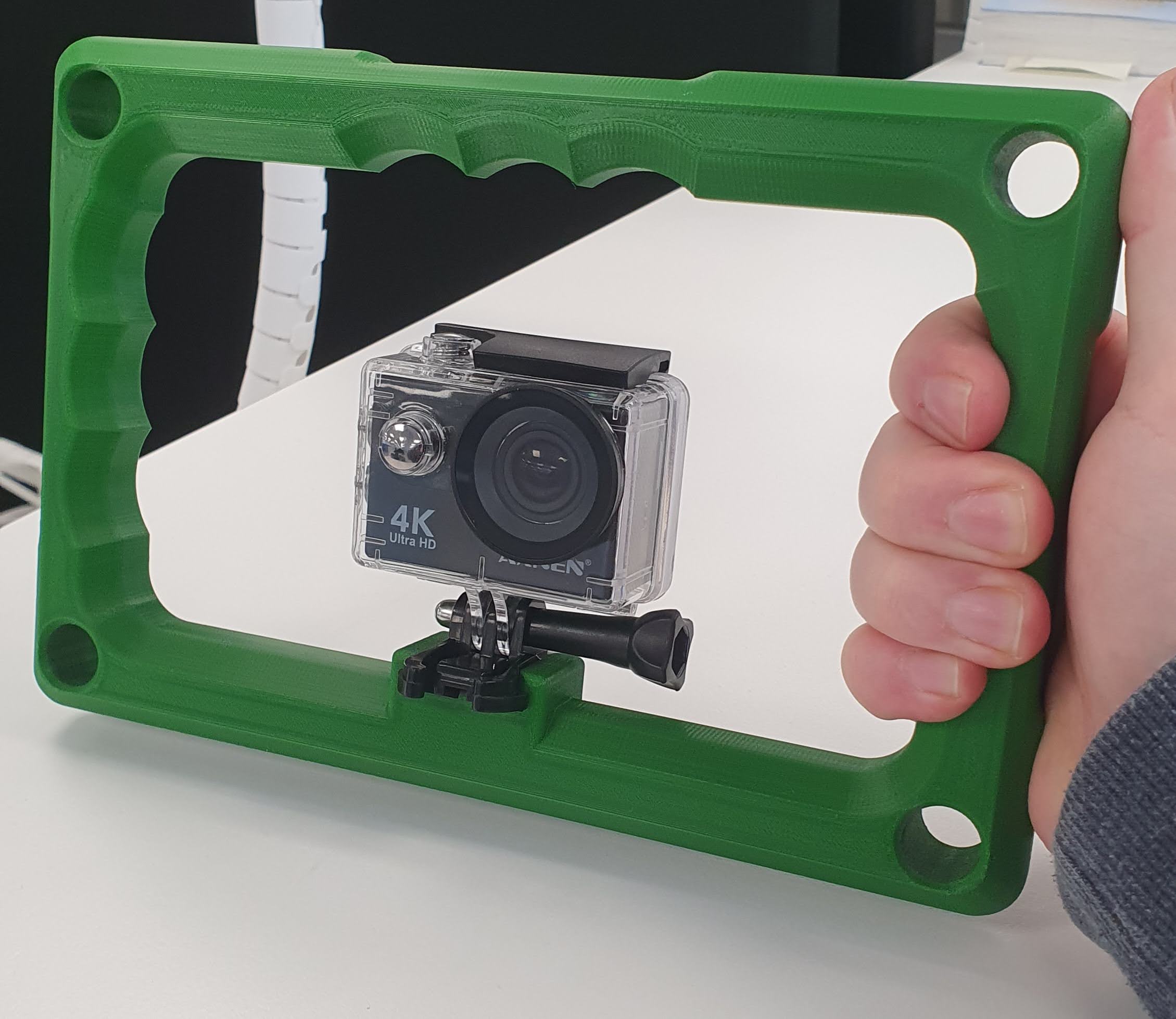 Two handed grip for Action camera by Mumsjams Download free STL model