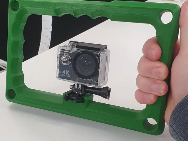Two handed grip for Action camera