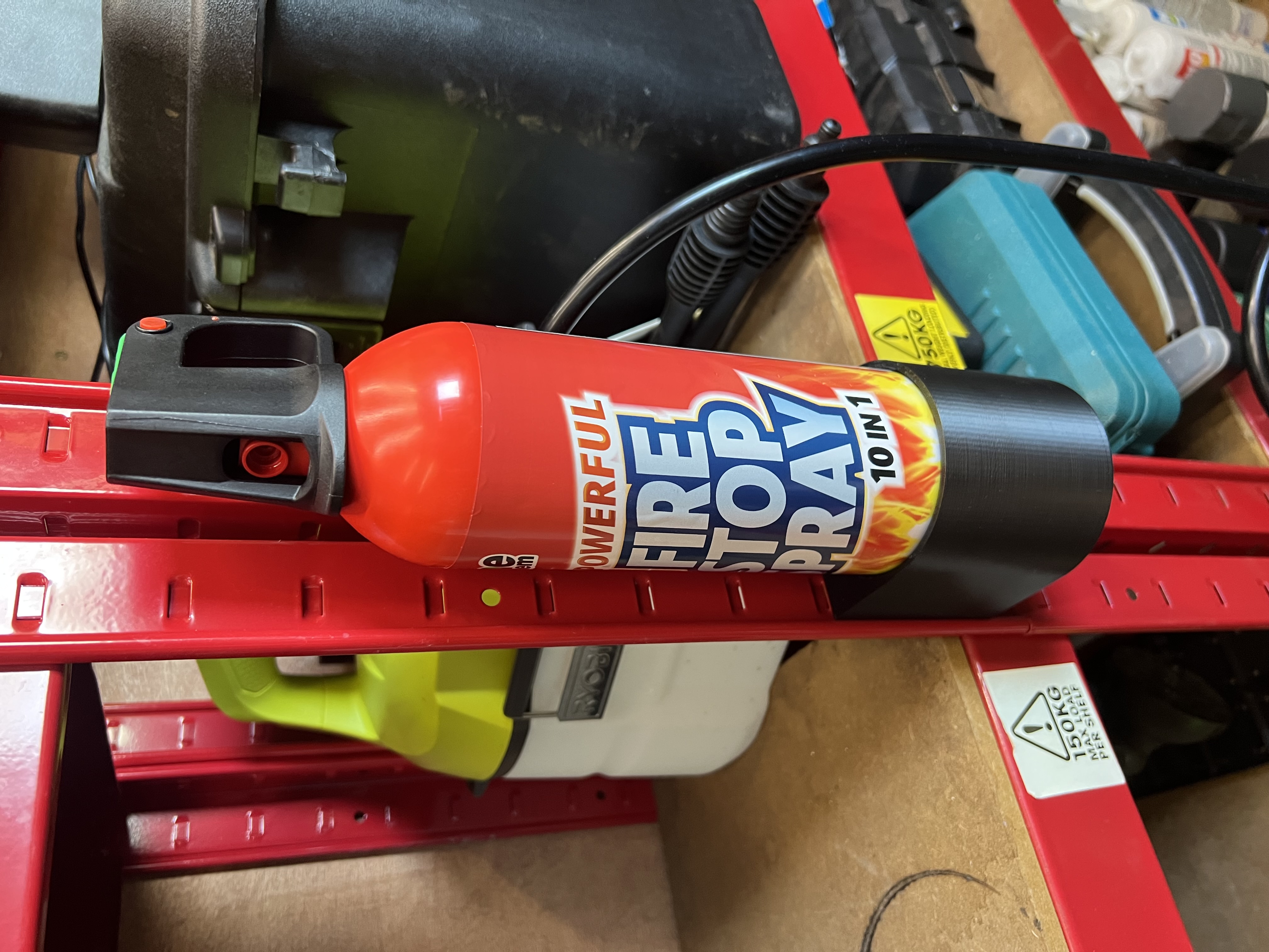 Fire Stop Spray Clarke shelving holder