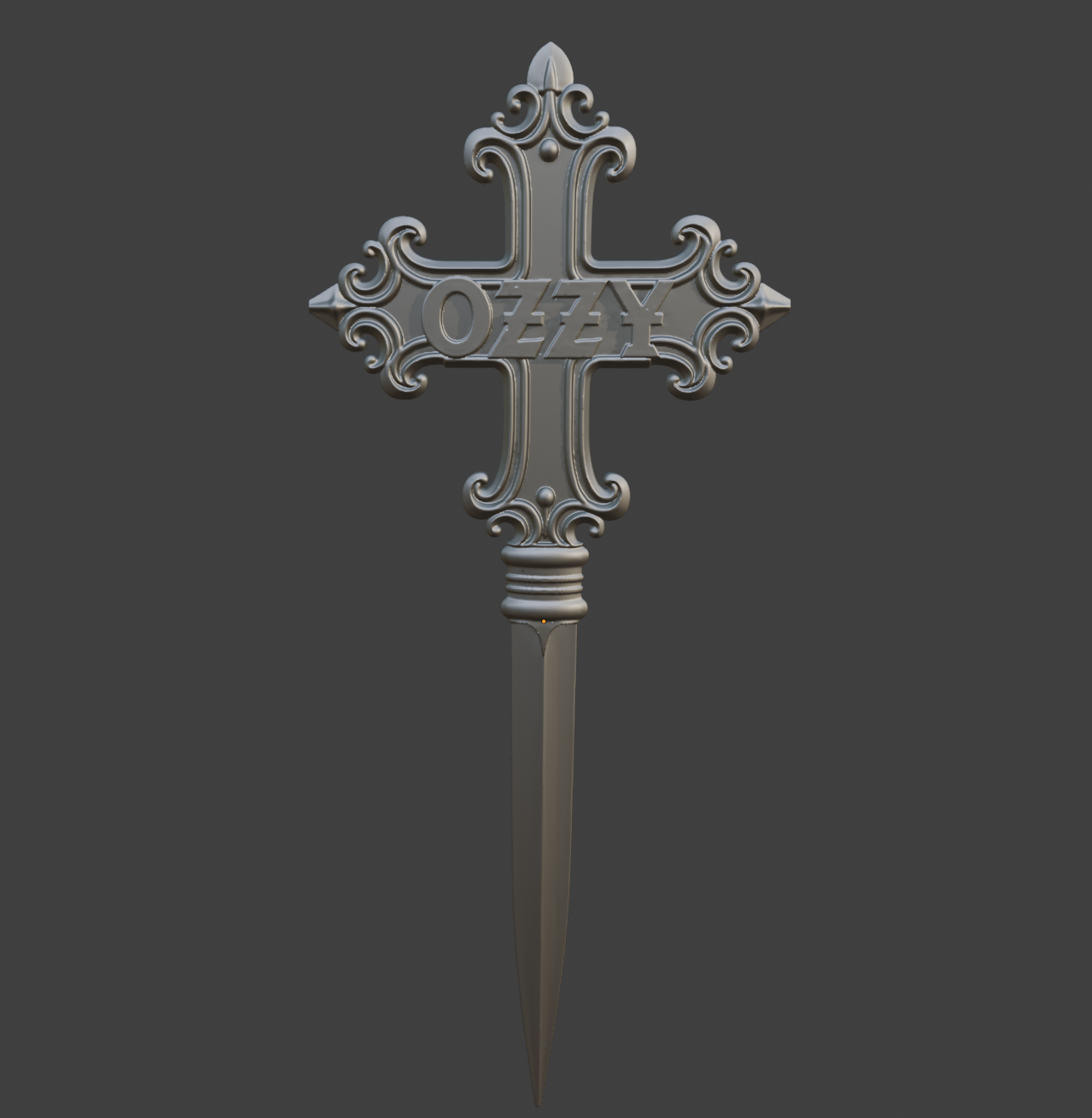 Ozzy Dagger Cross - Book Cover Decor