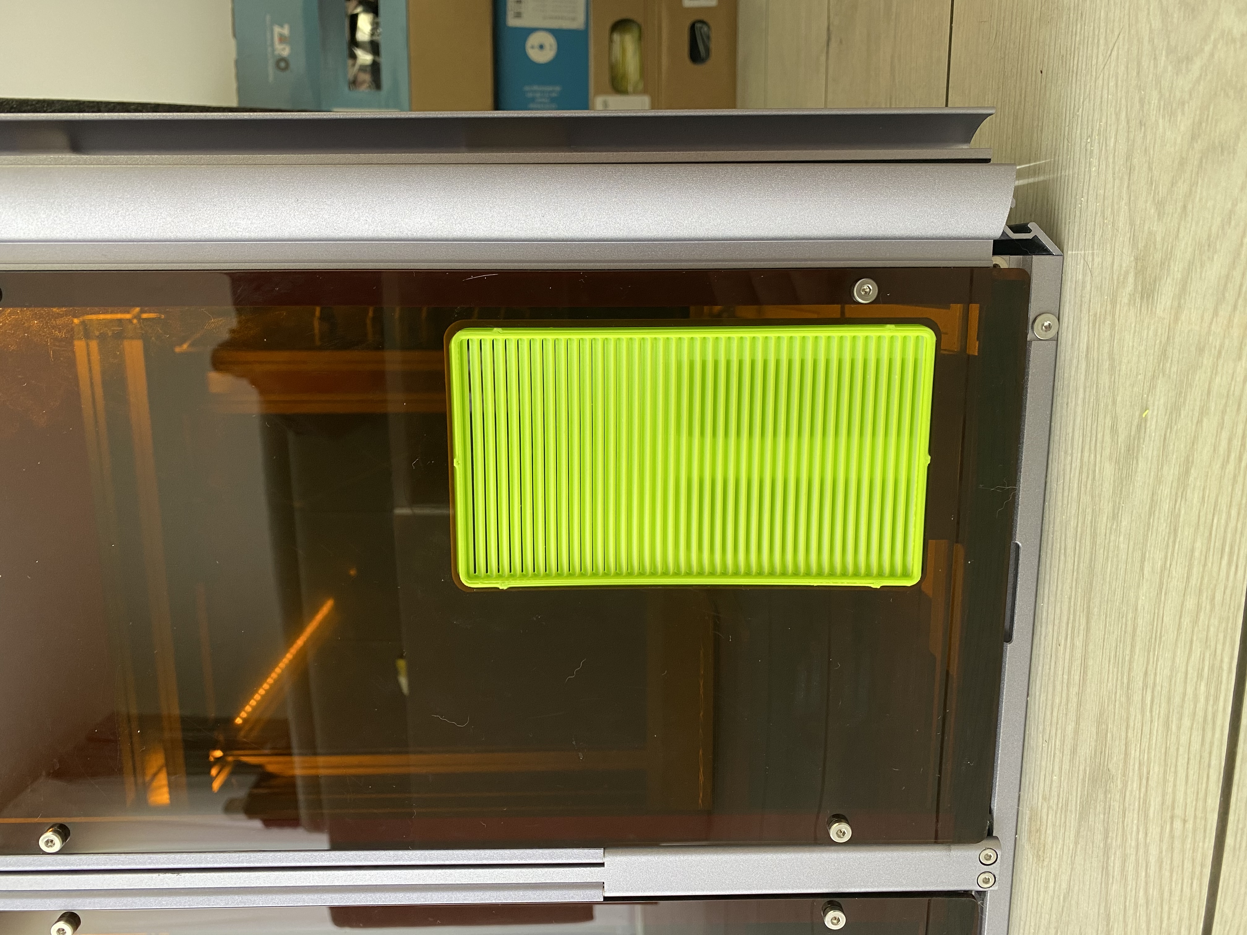 Screen slot cover grille for Snapmaker 2.0