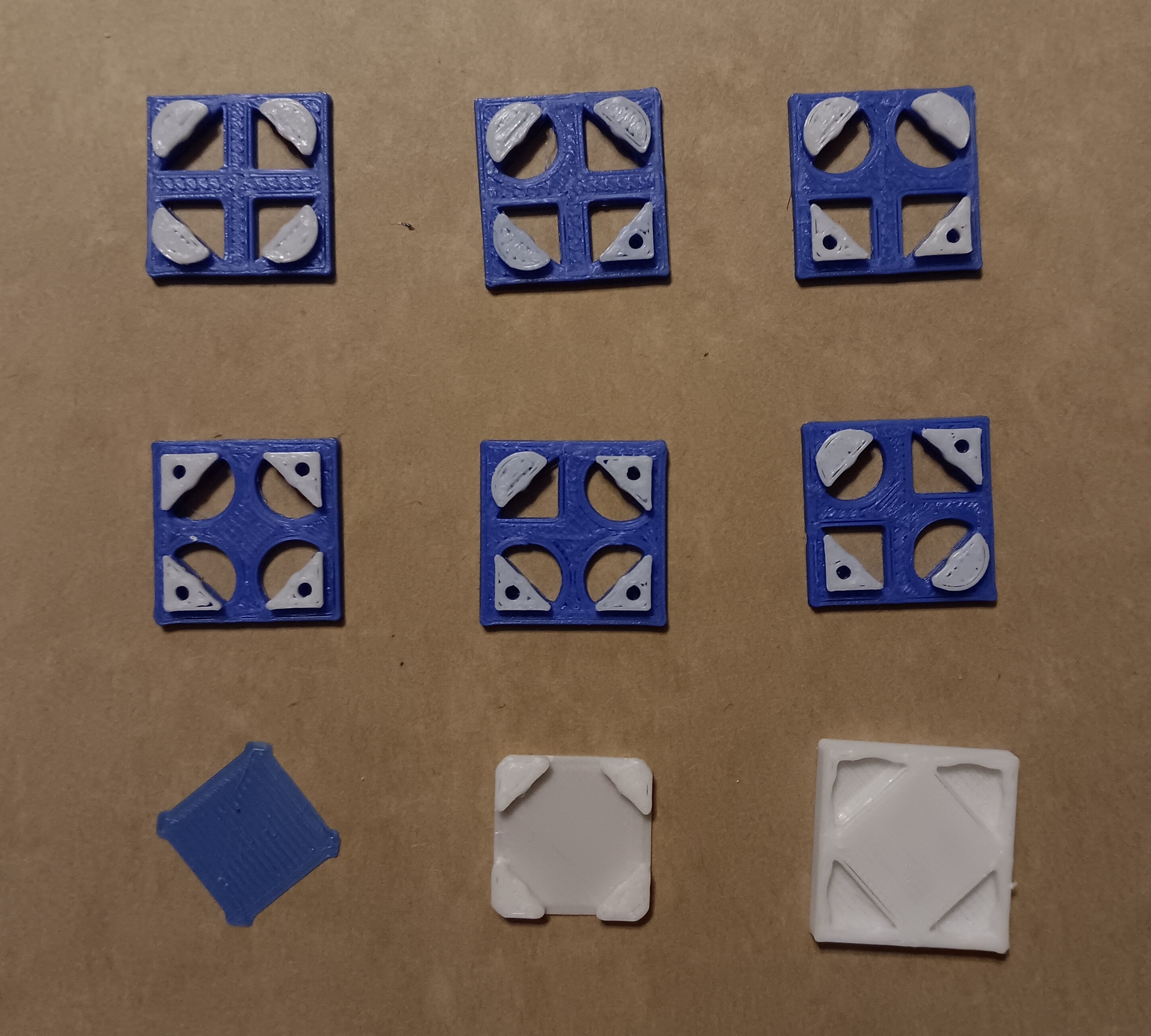 Margolus Critters layered snap-together tiles