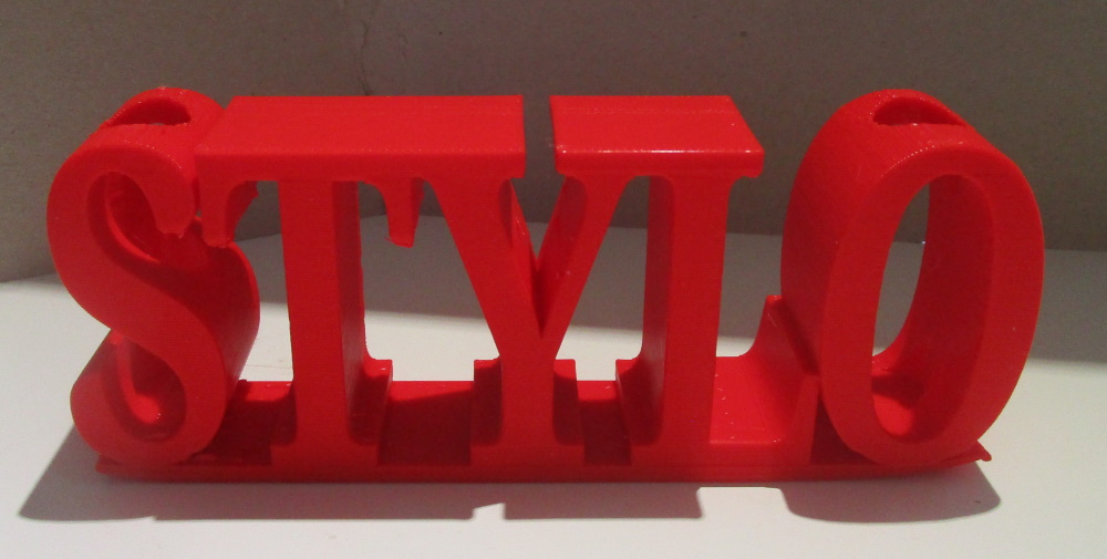 Porte stylo en texte