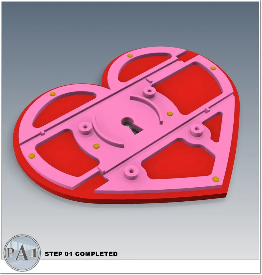 LOCKABLE HEART SHAPED BOX by PA1_MAKER | Download free STL