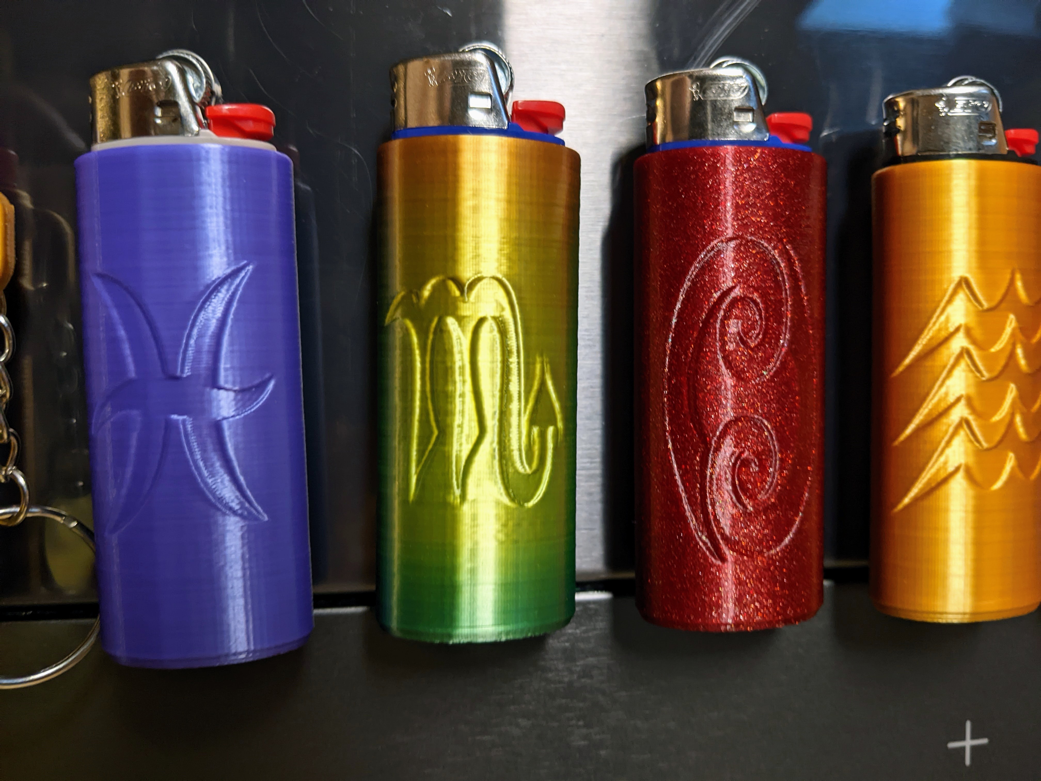 ⋐ ⋑ Zodiac Signs Bic Lighter Case or Keychain by Grandpa