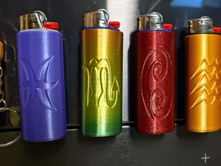 Bic Classic Lighter Case + Keychain (Peace Sign)