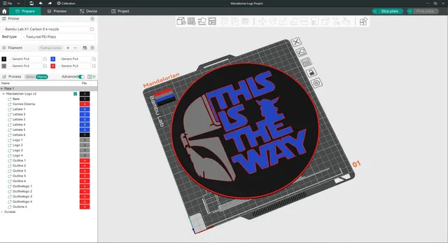 This is the way - The Mandalorian multicolor logo