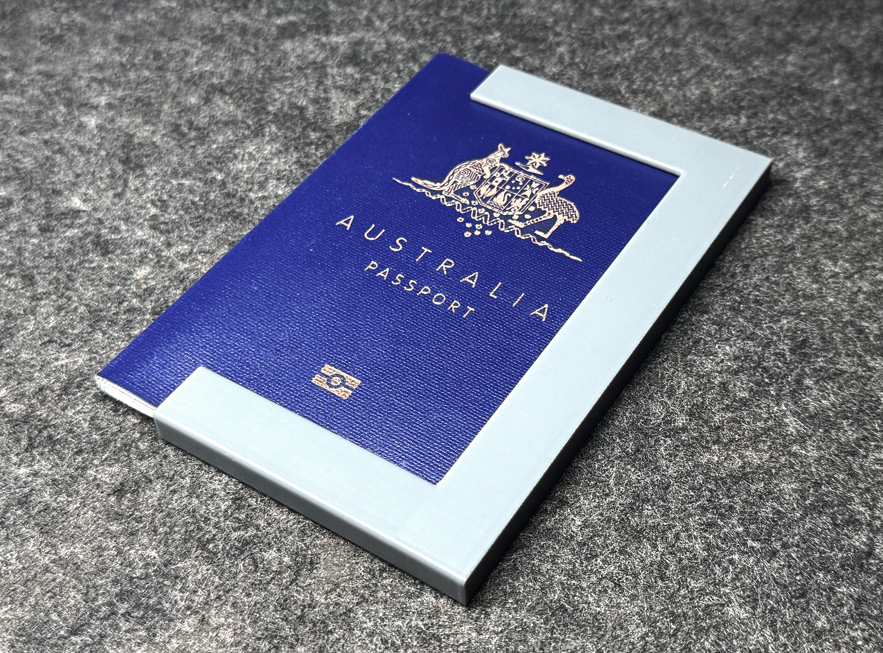 Australian Passport Shape Retainer / Sleeve