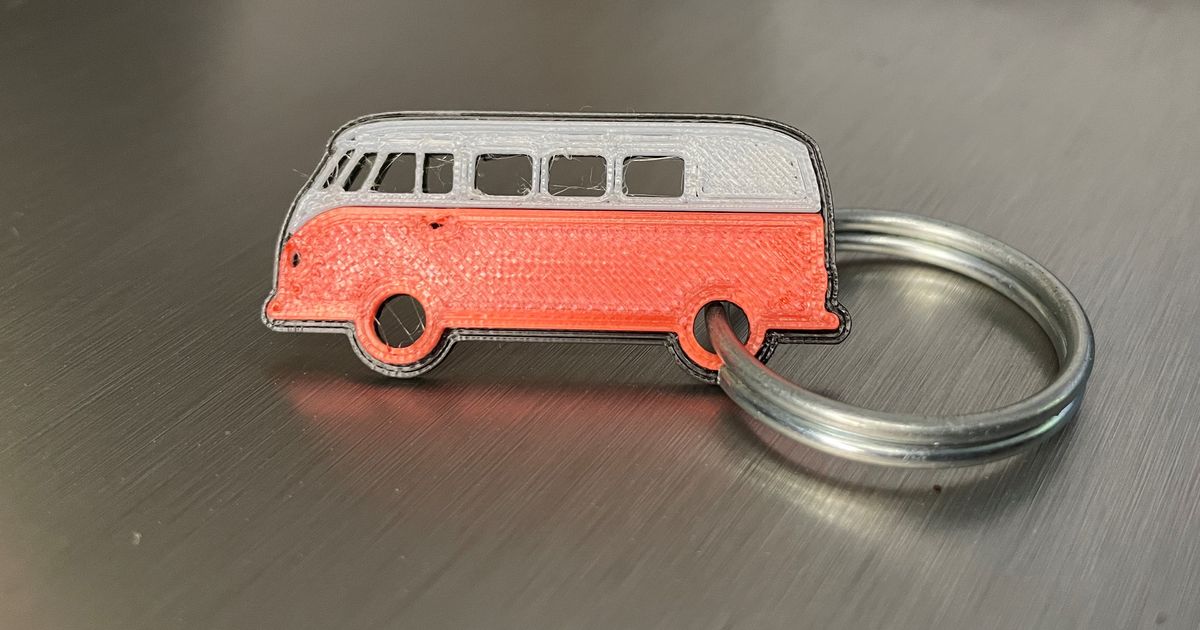 VW T1 Bulli Schlüsselanhänger Keychain by Chris | Download free STL ...