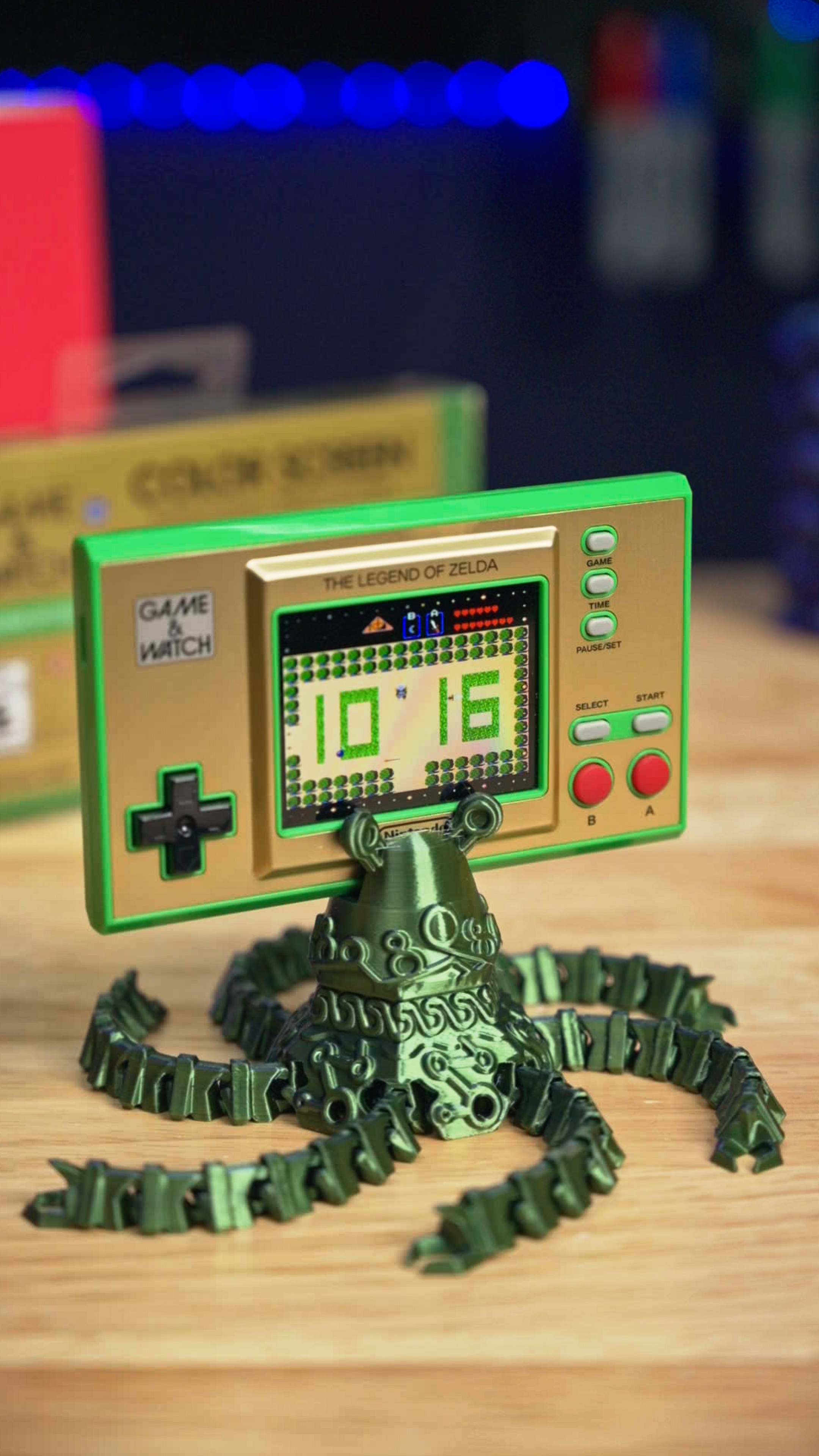 Articulated Guardian Zelda Game and Watch Stand