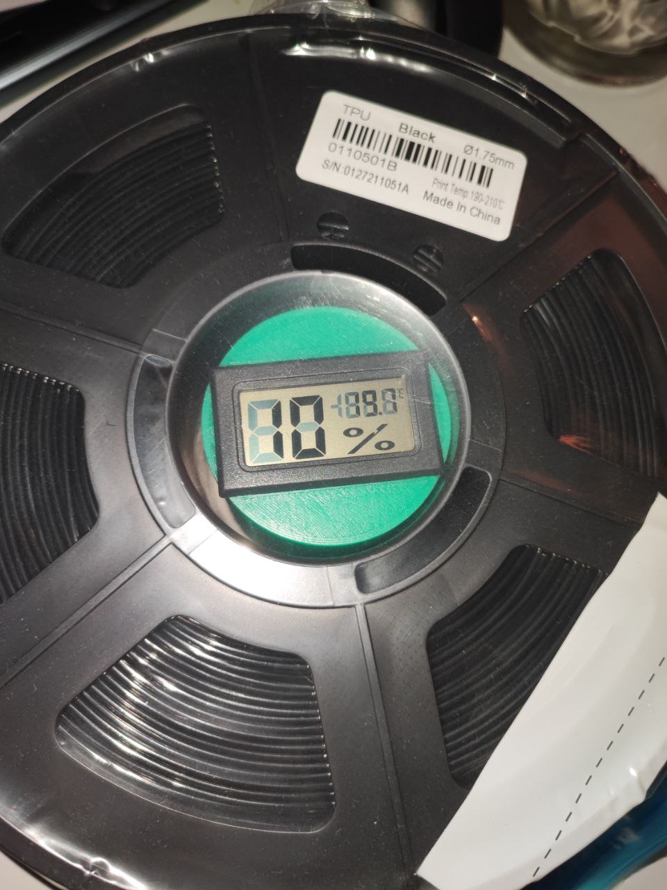 Desicant box for Filamentspools with Hygrometer